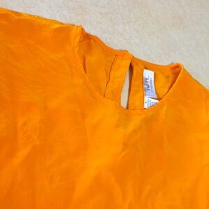 Silk blouse yellow gold small